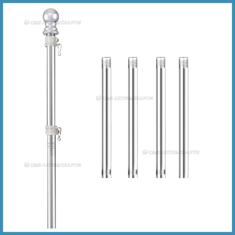 Adjustable Stainless Steel 5-Section Flagpole